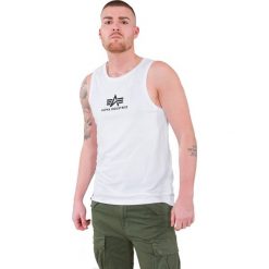 Koszulka Alpha Industries Basic Tank 126566-09. Białe koszulki męskie Alpha Industries, s, bez wzorów, bez kołnierzyka, bez rękawów. Za 59,99 zł.