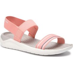 Sandały CROCS - Literide Sandal W 205106 Melon/White. Różowe klapki damskie Crocs, bez wzorów, z tworzywa sztucznego, bez obcasa. W wyprzedaży za 179,00 zł.