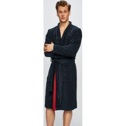 Tommy Hilfiger - Szlafrok. Niebieskie szlafroki męskie TOMMY HILFIGER, s, bez wzorów, z bawełny, bez rękawów, bez kaptura. W wyprzedaży za 359,90 zł.