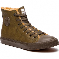 Trampki BIG STAR - BB174317 Khaki. Zielone trampki męskie BIG STAR, z gumy. Za 119,00 zł.