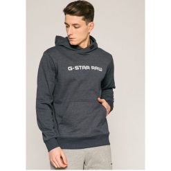 G-Star Raw - Bluza. Niebieskie bluzy męskie G-Star RAW, xl, z nadrukiem, z elastanu, retro, z kapturem, bez rękawów, z kapturem. W wyprzedaży za 239,90 zł.
