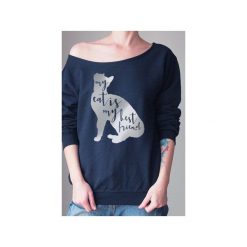 My cat is my best friend czarna max z. Czarne bluzy damskie marki One mug a day, s, z nadrukiem, z bawełny, bez rękawów, bez kaptura. Za 139,00 zł.
