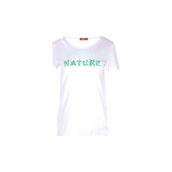 T-shirt damski z krótkim rękawem. Szare t-shirty damskie TXM, z nadrukiem, z bawełny, bez kołnierzyka. Za 9,99 zł.