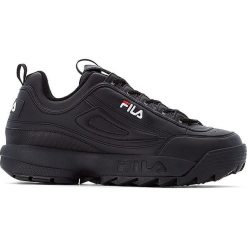 FILA DISRUPTOR LOW > 1010262-12V. Czarne sneakersy męskie Fila, bez zapięcia. W wyprzedaży za 279,99 zł.