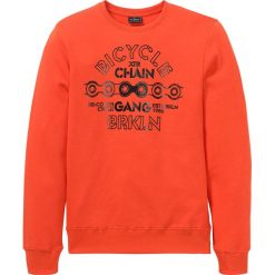 Bluza z okrągłym dekoltem bonprix czerwona pomarańcza. Pomarańczowe bluzy męskie bonprix, s, z nadrukiem, z okrągłym kołnierzem, bez rękawów, bez kaptura. Za 74,99 zł.