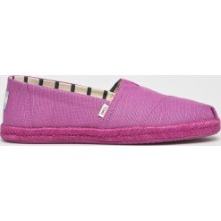Toms - Espadryle Heritage On Rope. Fioletowe espadryle damskie Toms, bez wzorów, z materiału, bez obcasa, na obcasie. W wyprzedaży za 199,90 zł.