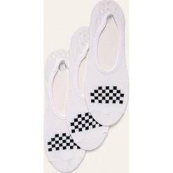 Vans - Stopki (3-pack). Białe skarpetki damskie Vans, z nadrukiem, z elastanu. Za 59,90 zł.