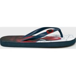 Blukids - Japonki dziecięce. Niebieskie sandały chłopięce Blukids, z materiału, bez zapięcia. W wyprzedaży za 29,90 zł.