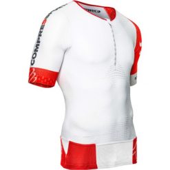 Compressport Aero Top TR3 M Czerwono-Biała. Czerwone koszulki męskie Compressport, s, bez wzorów, bez kołnierzyka, z krótkim rękawem, krótkie. Za 279,99 zł.