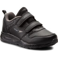 Sneakersy SPRANDI - CP40-7826J Czarny. Czarne trampki chłopięce Sprandi, bez wzorów, ze skóry ekologicznej, na rzepy. W wyprzedaży za 39,99 zł.