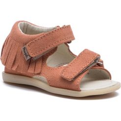 Sandały MRUGAŁA - 1145/9-03 Coral. Pomarańczowe sandały dziewczęce Mrugała, ze skóry, bez zapięcia. W wyprzedaży za 159,00 zł.