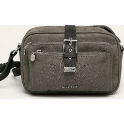 Desigual - Torebka. Szare listonoszki damskie Desigual, z aplikacjami, z poliesteru, z aplikacjami. W wyprzedaży za 169,90 zł.