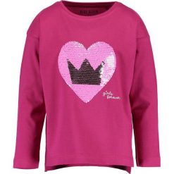 Blue Seven - Longsleeve dziecięcy 92-128 cm. Niebieskie bluzki dziewczęce Blue Seven, z aplikacjami, z bawełny, z okrągłym kołnierzem, z długim rękawem, długie, bez kaptura. Za 69,90 zł.