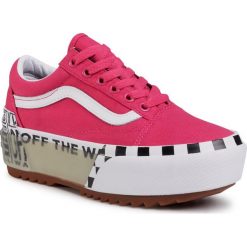 Tenisówki VANS - Old Skool Stacked VN0A4U1521Y1 (Logo Stack) Cabaret/Trwht. Różowe półbuty damskie Vans, bez wzorów, ze skóry, bez zapięcia. Za 399,00 zł.