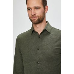 Jack & Jones - Koszula. Szare koszule męskie na spinki Jack & Jones, l, z bawełny, z klasycznym kołnierzykiem, z długim rękawem. W wyprzedaży za 99,90 zł.