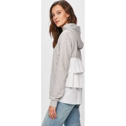 Karl Lagerfeld - Bluza. Szare bluzy damskie KARL LAGERFELD, s, bez wzorów, z bawełny, bez rękawów, z kapturem. W wyprzedaży za 539,90 zł.