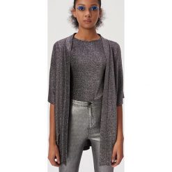Błyszący żakiet typu kimono - Srebrny. Szare żakiety damskie Sinsay, s, bez wzorów. Za 49,99 zł.