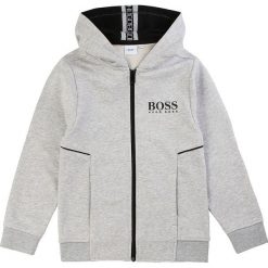 Boss - Bluza dziecięca 164-176 cm. Czarne bluzy chłopięce Boss, z nadrukiem, z bawełny, bez rękawów, z kapturem. Za 369,90 zł.