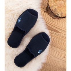 Kapcie męskie Natural Style NS-024 Granatowe. Niebieskie kapcie męskie NATURAL STYLE, z bawełny. Za 28,00 zł.
