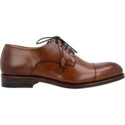 Półbuty 4485-braz. Pomarańczowe półbuty męskie Giacomo Conti, do pracy, bez wzorów, ze skóry, eleganckie, bez zapięcia. Za 1299,00 zł.