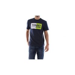 T-shirty z krótkim rękawem Tommy Jeans DM0DM05549 ESSENTIAL SPLIT. Czarne t-shirty męskie Tommy Jeans, s, bez wzorów, z jeansu, bez kołnierzyka, krótkie. Za 115,05 zł.