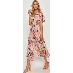 Pinko - Sukienka. Sukienki damskie Pinko, na co dzień, bez wzorów, z wiskozy, casualowe, z włoskim kołnierzykiem, z krótkim rękawem, krótkie, midi, rozkloszowane. Za 1299,00 zł.