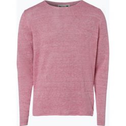 Swetry klasyczne męskie: DENIM by Nils Sundström – Męski sweter z lnu, różowy