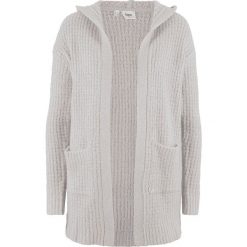 Sweter bez zapięcia z kapturem bonprix jasnoszary melanż. Szare swetry damskie bonprix, bez wzorów, bez rękawów, z kapturem. Za 59,99 zł.