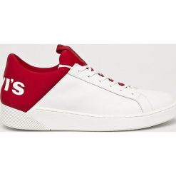 Levi's - Buty Mullet. Czerwone buty sportowe męskie Levi's®, ze skóry, na sznurówki. W wyprzedaży za 379,90 zł.