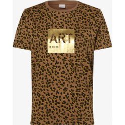 BOSS Casual - T-shirt damski – Tewindow, beżowy. Brązowe t-shirty damskie BOSS Casual, s, z nadrukiem, casualowe, bez kołnierzyka. Za 299,95 zł.