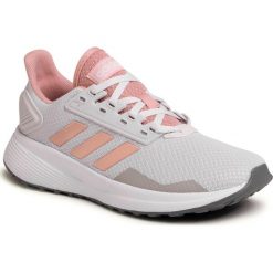 Buty adidas - Duramo 9 EG2938 Dshgry/Pnkspi/Ftwwht. Białe buty sportowe damskie Adidas, bez wzorów, ze skóry ekologicznej, sportowe, do biegania. Za 229,00 zł.