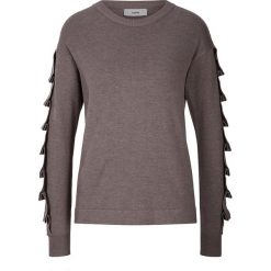 Sweter w kolorze szarobrązowym. Szare swetry damskie Heine, bez wzorów, bez rękawów, bez kaptura. W wyprzedaży za 109,95 zł.