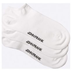 John Frank - Skarpety (3-pack). Białe skarpetki męskie marki John Frank, z bawełny. W wyprzedaży za 17,90 zł.