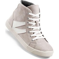 Wysokie sneakersy bonprix jasnoszary. Szare buty sportowe damskie bonprix. Za 74,99 zł.