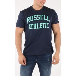 Russell Athletic Koszulka Niebieski. Niebieskie podkoszulki męskie Russell Athletic, s, z nadrukiem, z bawełny, z krótkim rękawem. Za 119,95 zł.
