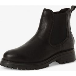 Tamaris - Skórzane kozaki damskie, czarny. Czarne kozaki damskie Tamaris. Za 329,95 zł.