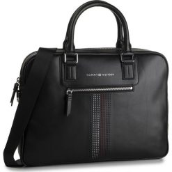 Torba na laptopa TOMMY HILFIGER - Business Leather Slim Comp Bag AM0AM05042 BDS. Czarne torby męskie skórzane TOMMY HILFIGER, bez wzorów, ze skóry. Za 1199,00 zł.