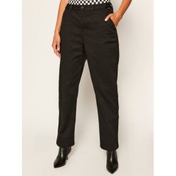 Spodnie materiałowe Vans Authentic Chino VN0A47SE. Czarne spodnie damskie Vans, bez wzorów, z tkaniny. Za 299,00 zł.