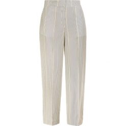LibertineLibertine LARK BREATH Spodnie materiałowe yellow stripe. Białe spodnie damskie marki Libertine Libertine, s, z wiskozy. W wyprzedaży za 344,50 zł.