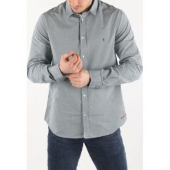 Trussardi Jeans Koszula Szary. Szare koszule męskie Trussardi Jeans, bez wzorów, z elastanu, bez kołnierzyka, z długim rękawem. Za 447,95 zł.