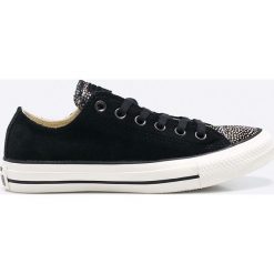 Converse - Tenisówki. Czarne tenisówki damskie marki Converse, ze skóry, na sznurówki. W wyprzedaży za 219,90 zł.