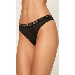 Emporio Armani - Brazyliany. Czarne majtki damskie s, z elastanu. W wyprzedaży za 99,90 zł.