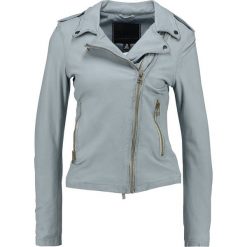 Goosecraft BIKER Kurtka skórzana silver blue. Niebieskie kurtki damskie Goosecraft, s, bez wzorów, ze skóry. W wyprzedaży za 902,85 zł.