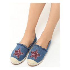 Granatowe Espadryle Lendi. Niebieskie espadryle damskie marki Born2be, z denimu, na obcasie. Za 39,99 zł.