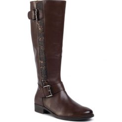 Kozaki CAPRICE - 9-25527-23 Dk Brown Comb 329. Pomarańczowe kozaki damskie Caprice, ze skóry, bez obcasa, na obcasie, bez zapięcia. W wyprzedaży za 409,00 zł.