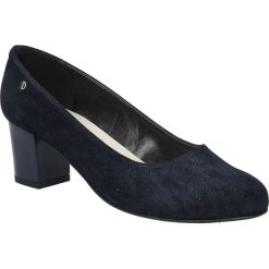 Granatowe czółenka na niskim obcasie Casu 3015. Czarne buty ślubne damskie marki Casu, na niskim obcasie. Za 78,99 zł.