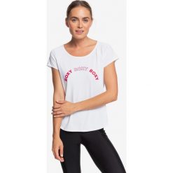 Roxy Keep Training Koszulka Biały. Białe koszulki damskie Roxy, s, z nadrukiem, z elastanu, bez kołnierzyka, z krótkim rękawem. Za 157,95 zł.
