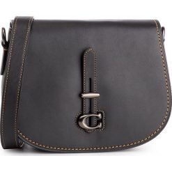 Torebka COACH - Glvtn Ltr Saddle Bag 54202 V5BLK Black. Czarne listonoszki damskie Coach, na co dzień, bez wzorów, ze skóry, eleganckie, na ramię, bez dodatków. W wyprzedaży za 1359,00 zł.