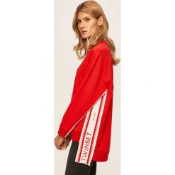 Twinset - Bluza. Czerwone bluzy damskie Twinset, s, bez wzorów, z elastanu, bez rękawów, bez kaptura. W wyprzedaży za 639,90 zł.