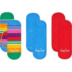 Happy Socks - Stopki Multi Stripe (3-pak). Niebieskie skarpetki damskie marki Happy Socks, z bawełny. Za 69,90 zł.